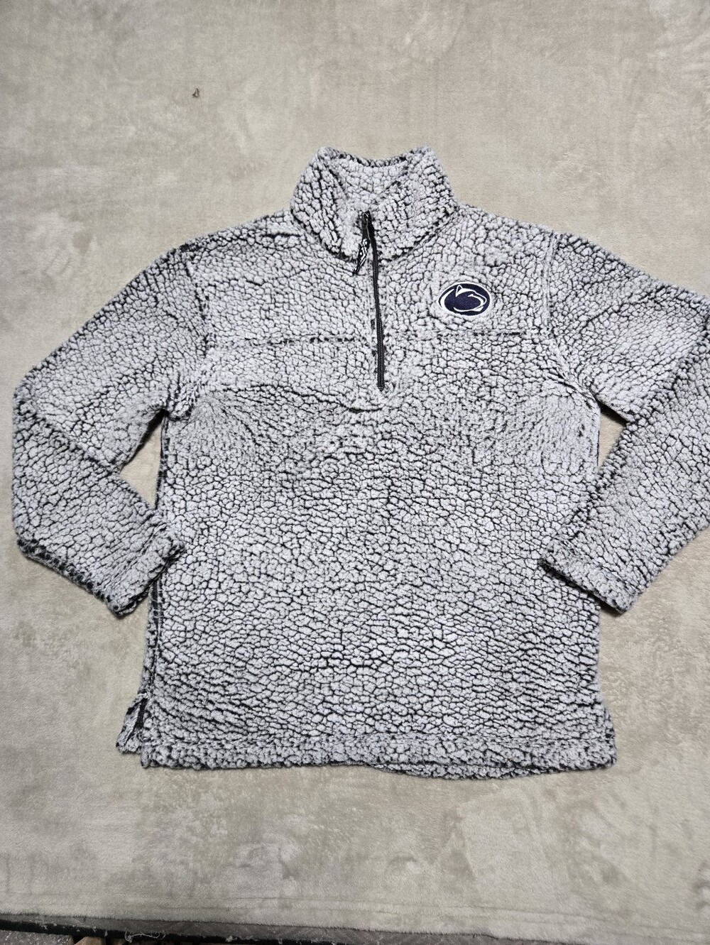 Penn State Nittany Lions Men's Heathered 1/4 Zip Sherpa Pullover Size Medium